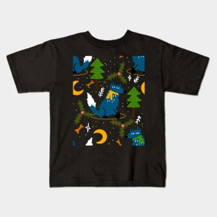 Winter Dogs Kids T-Shirt